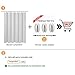 N&Y HOME Longer Shower Curtain Liner Fabric 72 x 75 inches, Hotel Quality, Washable, White Spa Bathroom Curtains with Grommets, 72x75