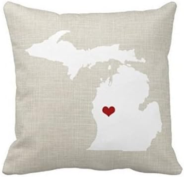 BabysSJ Michigan State Cotton Throw Pillow Case Home 18x18 inch