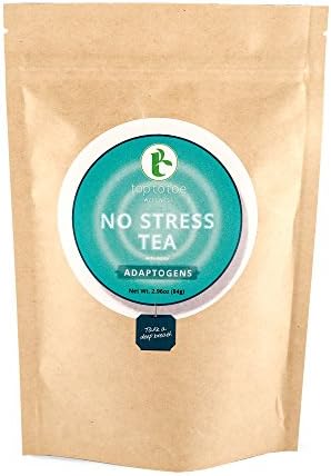 Top to Toe Wellness - No Stress Tea for Relaxation | 100% Natural Anti Anxiety Tea | Calm Body and Mind, Sleep Aid, Stress Relief | With Peppermint, Chamomile and Lemon Balm | Loose Leaf 84 grams