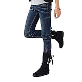 Blivener Women's Winter Back Lace Up Boot Mid Calf Snow Boots Black US 9