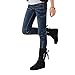 Blivener Women's Winter Back Lace Up Boot Mid Calf Snow Boots Black US 9