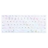MOSISO Keyboard Cover with Pattern Compatible MacBook Pro 13 Inch, 15 Inch (with or without Retina Display, 2015 or Older Version) MacBook Air 13 Inch, Pink Marble
