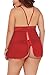 JuicyRose Sexy Open Back Lingerie Plus Size (4XL, Merlot)