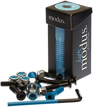 Modus Bearings Allen Black / Blue Skateboard Hardware Set - 1 1/4"