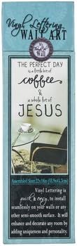 My Thoughtful Wall Coffee and Jesus Vinyl Wall Decal, Black, 22 x 18 inches