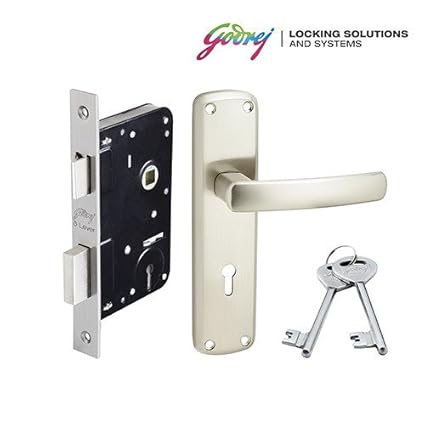 godrej Mortise Lock ELC 05 6-Lever Zinc Alloy Door Handle with Body