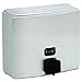 Bobrick Wall-Mounted Liquid Soap Dispenser, Satin-Finish Stainless Steel, 40 fl-oz Capacity, Vandal-Resistant Design with Refill Indicator Window, Top Fill Commercial Bathroom Accessory (Model B-4112)