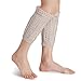 Avidlove Women Socks Knit Crochet Boot Cuffs Hollow Out Leg Warmers with Lace Trim Beige