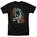 Popfunk Batman Vs. The Joker Split T-Shirt (Large, Black)