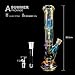 XYYF Dual Water Percolator Decorate Glass Bottles at Home, 11 Inch Pipe Glow in The Dark Hand-Made Glass Crafts - Easy to Grip and with Ice Shelf for Gift