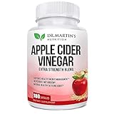 Pure 1950mg Apple Cider Vinegar 180 Capsules Supplement Extra Strength 1950mg. Healthy Weight Loss, Boosts Metabolism, Natural Detox, Pleasant Taste. Made in USA