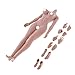 Flameer 1:6th Super-Flexible Female Stainless Steel Body with Hands Feet for Phicen Figure Doll Toy Wheat Skin