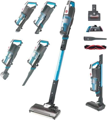 Hoover Akku-Staubsauger Tierhaare H-Free 500 Pets ohne Beutel I auch als Handstaubsauger I Bis zu 30 Min. Laufzeit I Staubsauger kabellos mit Tierhaar-Duese, LED & Parkfunktion I Kompakt verstaubar