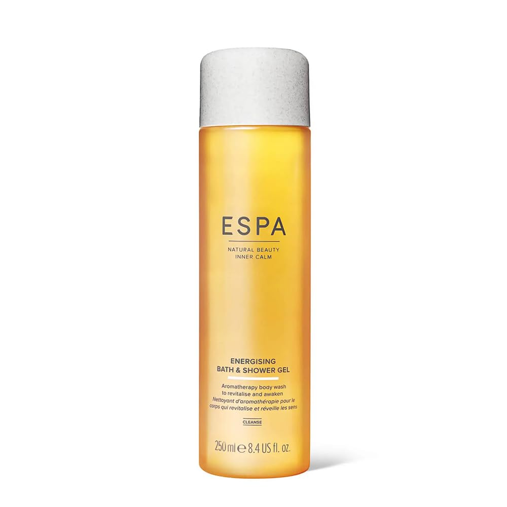 ESPA | Energising Bath & Shower Gel | 250ml | Peppermint, Eucalyptus & Rosemary | Foaming Gel with Fatigue Fighting Aroma | Refreshing & Reinvigorating | Aromatherapy | Vegan Friendly