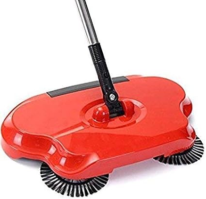 BucketList Wind Auto Spin Hand Push Sweeping Broom for Floor Dust Cleaning Easy to Spin Hand Push Sweeping Broom Floor Dust Cleaning Sweeper Mop
