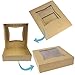Fit Meal Prep [25 Pack] Pie Boxes With Window 10x10x2.5 Kraft Pastry Boxes Auto-Popup Cardboard Gift Packaging for Cupcake, Cookies Treat Box for Party, Christmas, Valentines Day
