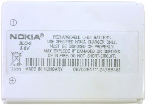 Nokia BLC-2 BLC2 950 mAh Battery for Nokia 6010 / 1260 / 1261 / 2260 / 3310 / 3360 / 3361 / 3390 / 3395 / 3560 / 3570 / 3585 / 3586i / 3588i / 3589i / 3590 / 3595 / 6651 / 6800 / 6810