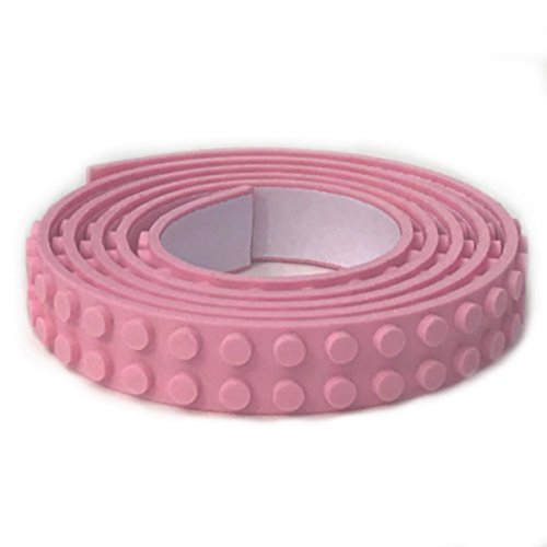 2 Stud Peel-n-BRICK Building Block Lego Tape, 3.2ft. PINK 2 Stud Peel-n-BRICK Building Block Lego Tape, 3.2ft. PINK