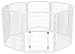 IRIS 34'' Exercise 8-Panel Pet Playpen with Door, White