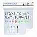 Extra Large Whiteboard Decal Sticker, Self-Adhesive Paper Message Board (6.5 FEET) Peel and Stick Wallpaper with 4 Dry Erase Markers, Size 17.7” X 78.7”