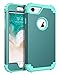 BENTOBEN Phone Case for iPhone 8/iPhone 7, 3 in 1 Shockproof Heavy Duty Rugged High Impact Resistant Hybrid Hard PC Soft Silicone Bumper Full Body Protective Case for iPhone 7/8, Light Teal