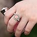 Mojo Antique Sterling Silver Plated Spinner Ring Round Stone Color Change Mood Rings MJ-RS035 (9)