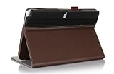 ProCase Bluetooth Keyboard Case for Samsung Galaxy Tab PRO 10.1-Inch Tablet 2014 (SM-T520) and Galaxy Note 10.1-Inch 2014 Edition Tablet (SM-P600) Bundle with Stylus Pen - Brown