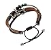 Beautiful Silver Jewelry Dragonfly Leather Zen Bracelet, Fits 6 to 9 Inches in Gift Box
