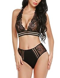Avidlove Conjunto de lencería sexy con sujetador de encaje, conjunto de bralette
