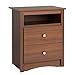 Prepac Sonoma 2 Drawer Nightstand, Warm Cherry
