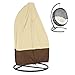 BullStar Patio Hanging Chair Cover Waterproof Wicker Egg Swing Chair Covers with Zipper Heavy Duty Oxford Outdoor Furniture Protector, 75 Inch HX45 Inch D