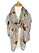 GERINLY Cute Pug Scarf for Dog Lovers Women Men Cotton Neck Wrap Scarfs (Grey)