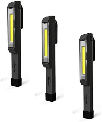 ST Nebo Larry C Power C-O-B LED Work Light (Set of 3-Black) Brighter Than Ever, 170 Lumens of Intense Light!