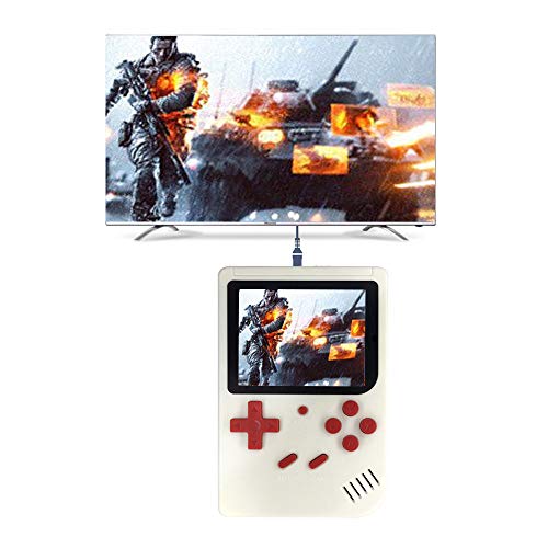 Handheld Game Console Game Console 3 Inch 500 Games Retro Game Player Classic Game Console 1 USB Charge, Birthday Presents for Children Retro Mini Handheld Video Game Console Gameboy (White)