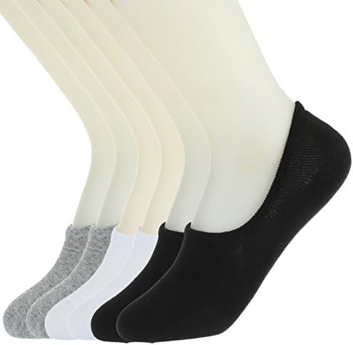 Mens No Show Socks Casual Low Cut Thin Loafers Non Slip Boat Liners Socks by Chorade Fit All Seasons 6 pack