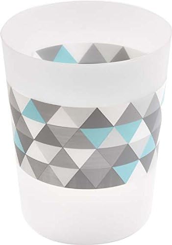 EVIDECO 6500463 Nordik Printed Floor Trash Can Bin Waste Basket 4.5-Liters-1.2-Gal, 7.68" L x 7.68" W x 9.45 inchesH, Multi