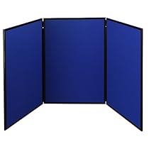 Quartet Show-It! 3-Panel Display System, 6 x 3 Feet, Double-sided, Blue/Gray (SB93513Q)