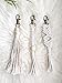 Mkono Mini Macrame Keychains Boho Bag Charms with Tassels Handcrafted Accessory for Car Key Holder, Purse, Phone Wallet,Valentine,s Day Party Supplies Gift, White, 3 Pack
