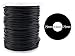 CleverDelights Black Hollow Rubber Tubing - 30 Feet - 2mm Diameter Tube Cord - 1/16