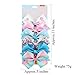 Kalolary Hair Bows Set of 12, 4.5 Inches Unicorn Grosgrain Ribbon Hair Barrettes with Alligator Clips, Ideal Birthday Party Gift for Girls Toddler Girls Little Girls Teens Kids