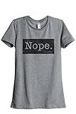 Nope. Women's Relaxed T-Shirt Tee Heather Grey Medium