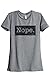 NOPE. Women's Relaxed T-Shirt Tee Heather Grey Medium