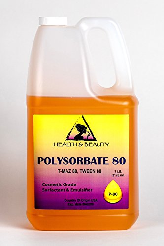Polysorbate 80 T-MAZ 80 Tween 80 Solubilizer Surfactant & Emulsifier 100% Pure 128 oz, 7 LB, 1 gal