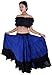 Wevez Women's American 25 Yard Cotton Skirt (Blue Tie Dye)
