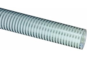 Tigerflex H100X100 H Series Standard Duty PVC Suction Hose, 85 PSI Max Pressure, 1 inches ID, 100 feet Length