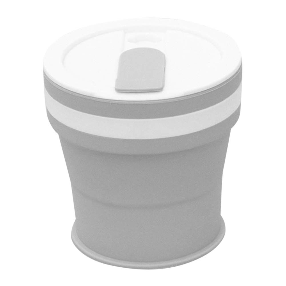 Gutyan Portable Silicone Mug, Folding Cup Telescopic Drinking Cup With Lid Camping Cup Easy, Leak Proof, Scratch Resistant, For Travel Camping Hiking, Camping, Picnic