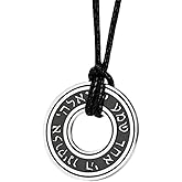 YILUOCD Stainless Steel Shema Israel Necklace Hear O' Hebrew Prayer Necklace Shema Yisrael Jewish Kabbalah Pendant Religious Vintage Jewelry for Men Women