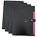 FHEAL File Folders 4 Pack 5 Pockets Two-Tone Expanding Top Table File Organizer A4 Letter Size Snap Closure Expandable Paper Organizer Storage Black