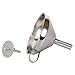 Cheflikes Stainless Steel Funnel- 5-Inch Kitchen Funnel with Removable Strainer/Filter Included Suitable For Both Liquids, Solids & Powder- Filter For Cooking Oils & Fluids