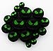 Pierced Republic The Nightmare Before Christmas Ear Plugs - Acrylic Screw-On - New - 8 Sizes - Green Jack Skellinton - Pair (00 Gauge (10mm))